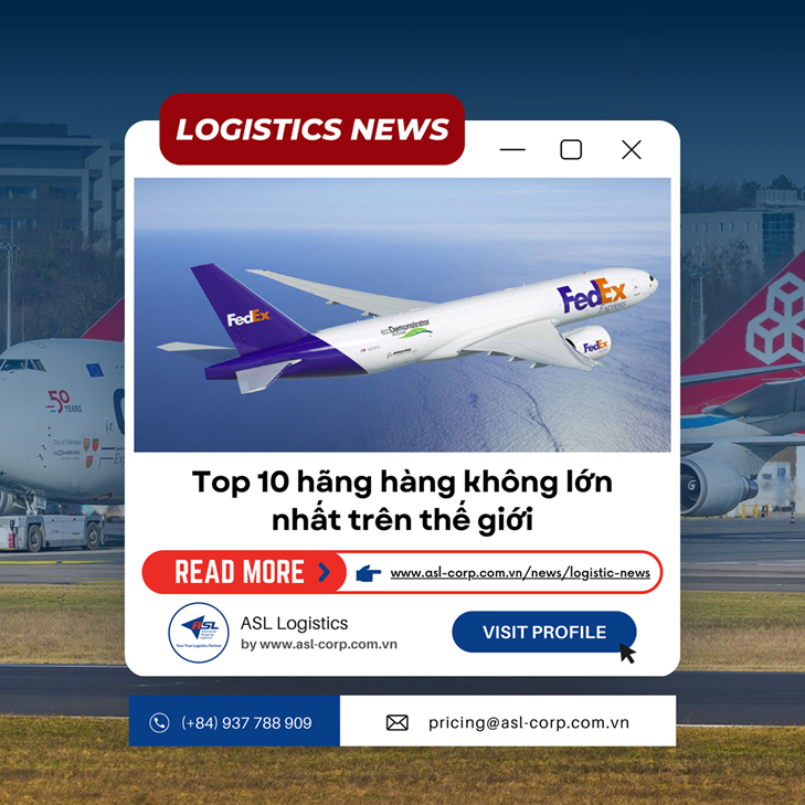 TOP 10 HÃNG HÀNG KHÔNG LỚN NHẤT THẾ GIỚI